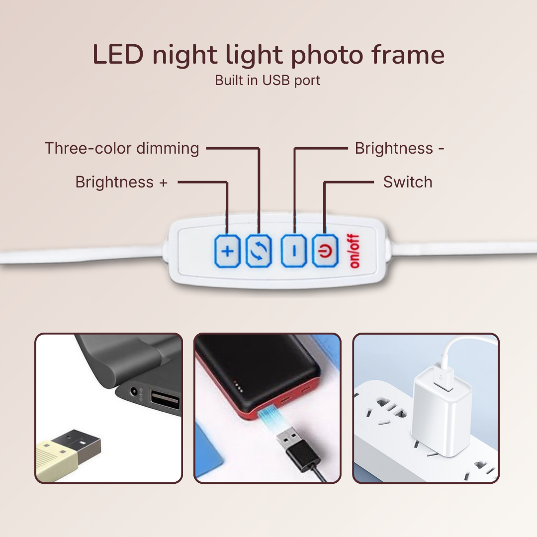 Custom Illustrated Light Frame from Your Photo