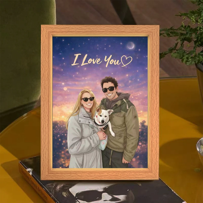 Custom Illustrated Light Frame from Your Photo
